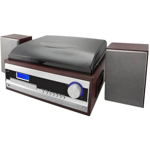 iLive - Bluetooth Stereo Audio System - Silver/brown/black-Front_Standard 