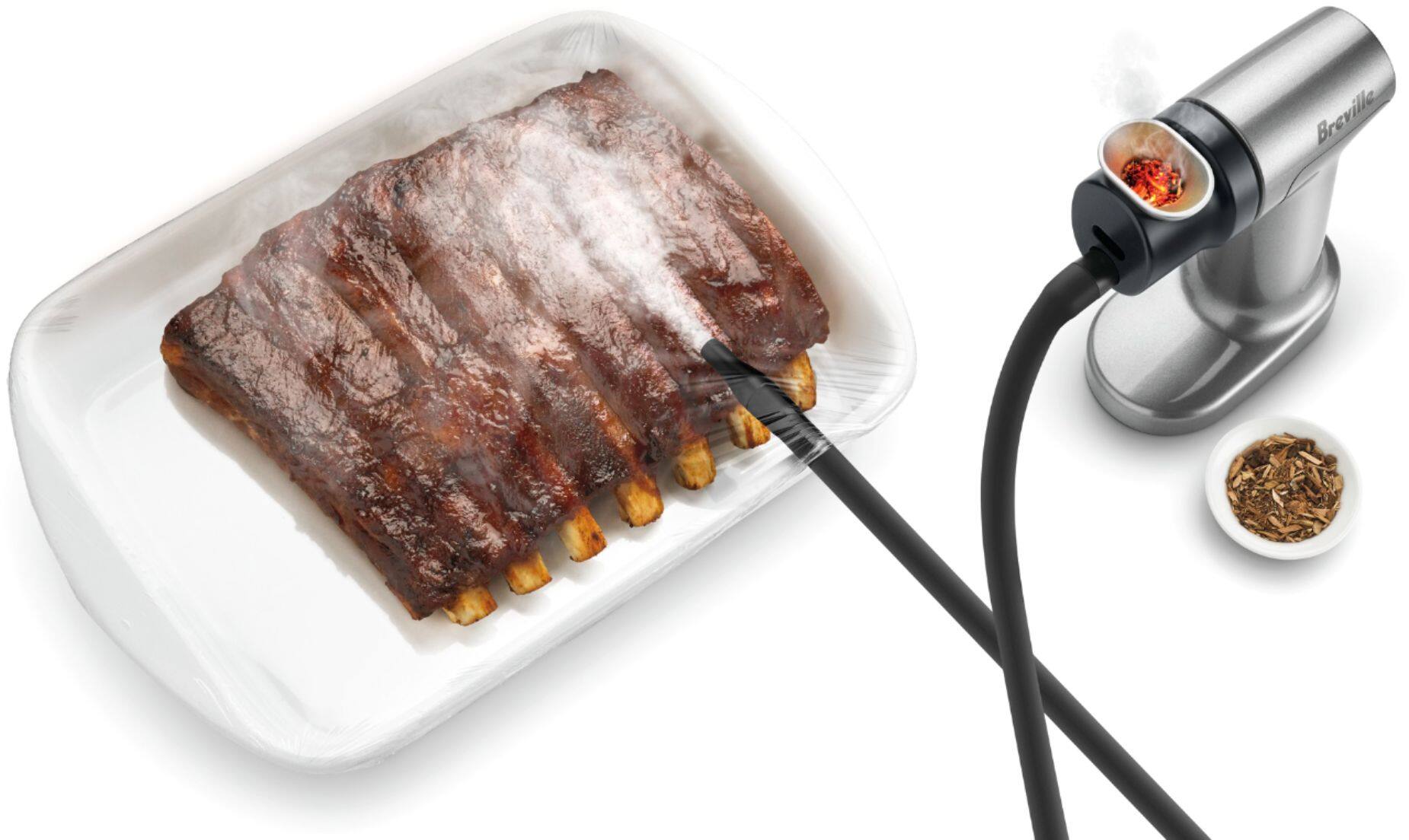 Alt View 11. Breville - the Smoking Gun Electric Wood Smoker - Silver.