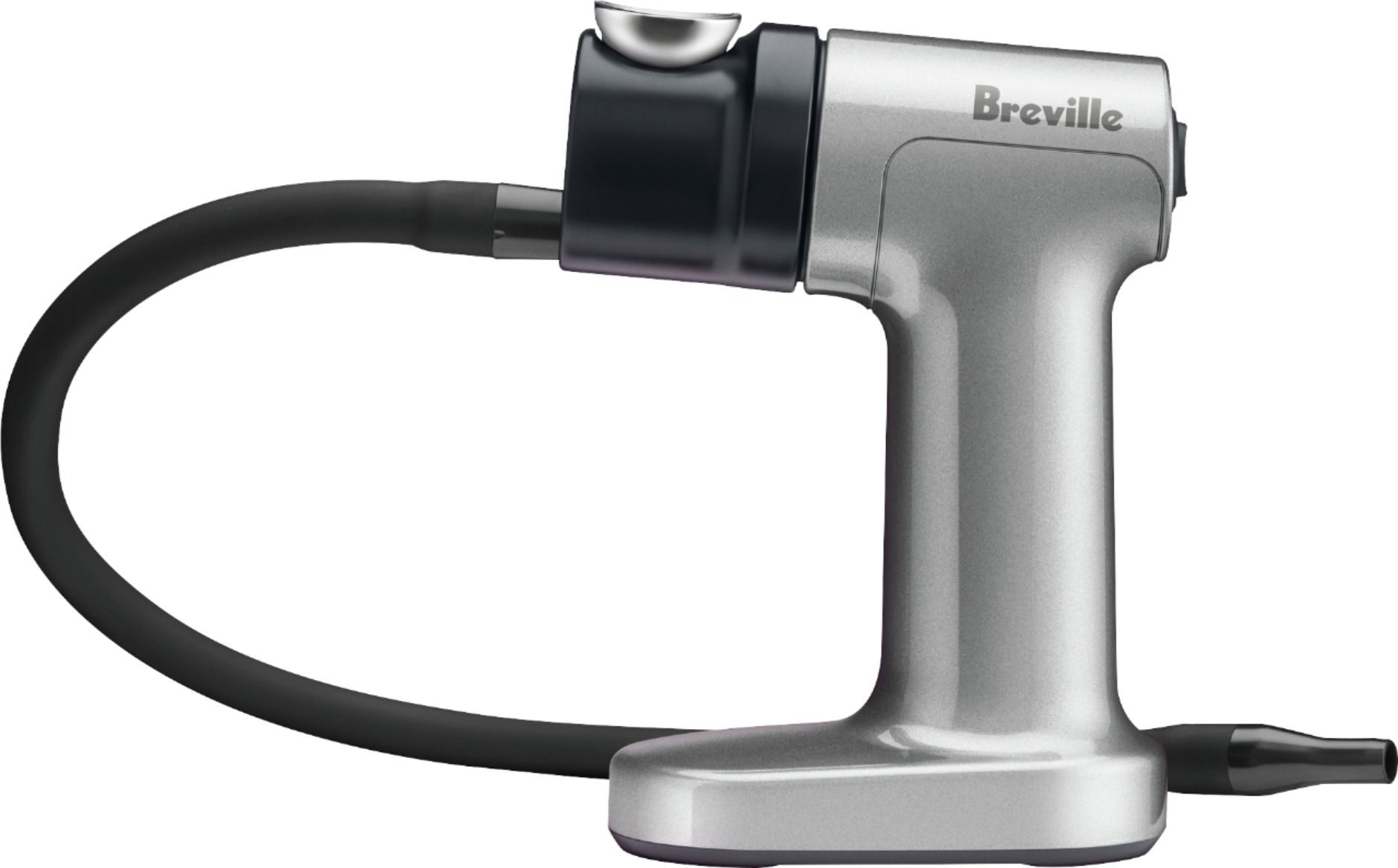 Left View: Breville - Smart Toaster 4-Slice Wide-Slot Toaster - Steel