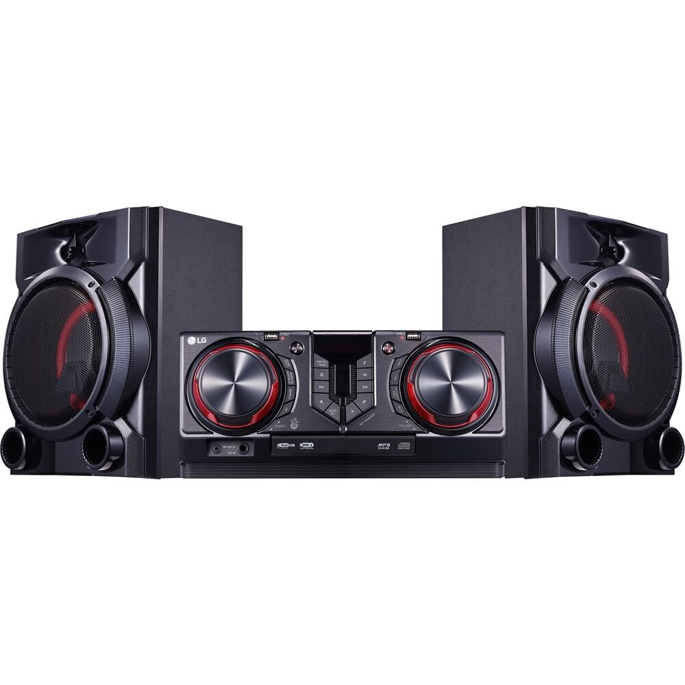 Best Buy: LG 900W Mini System Red/black CJ65