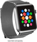 Angle. Platinum™ - Magnetic Stainless Steel Mesh Band for Apple Watch 42mm, 44mm, 45mm (Series 1-9) and Apple Watch Ultra Series 1-2 49mm - Silver.