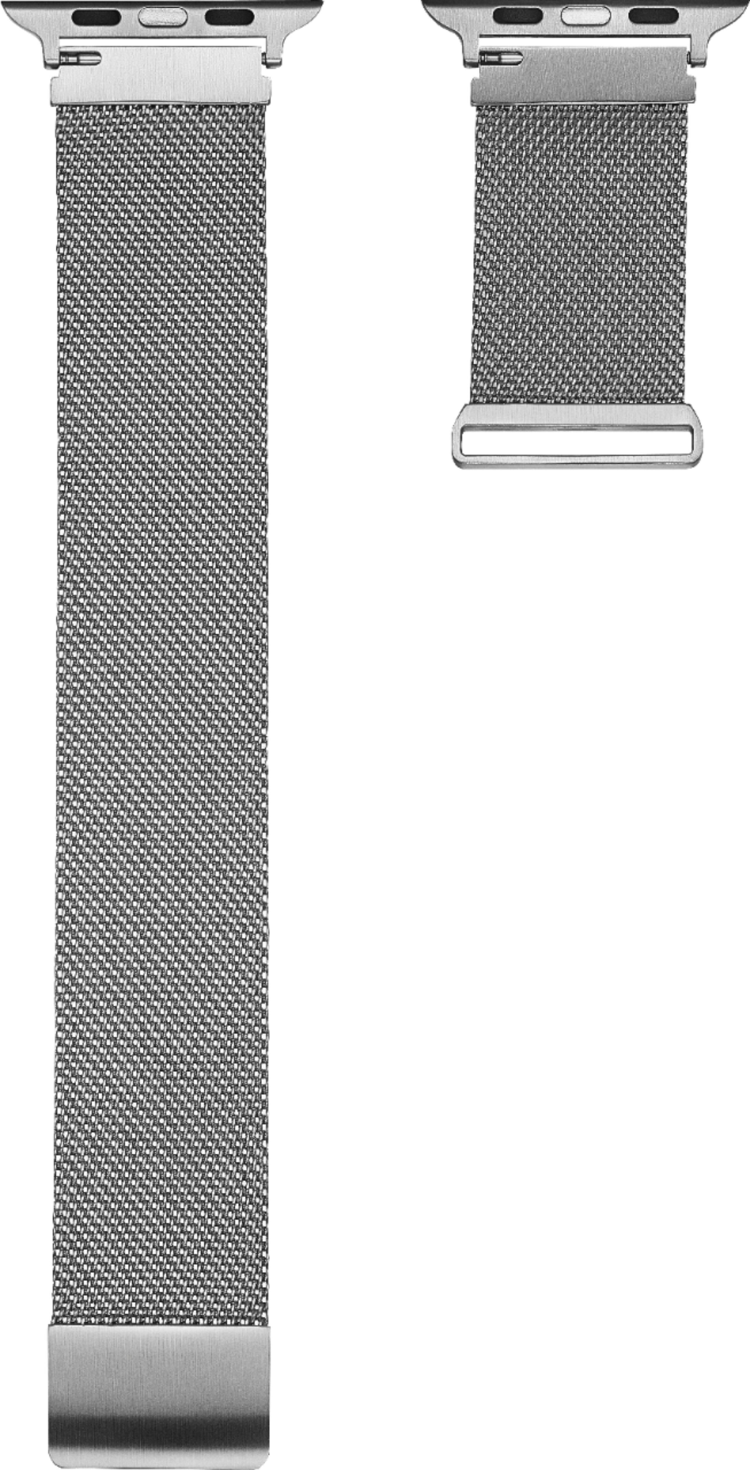 Alt View 13. Platinum™ - Magnetic Stainless Steel Mesh Band for Apple Watch 42mm, 44mm, 45mm (Series 1-9) and Apple Watch Ultra Series 1-2 49mm - Silver.