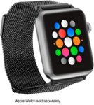 Angle. Platinum™ - Magnetic Stainless Steel Mesh Band for Apple Watch 42mm, 44mm, 45mm (Series 1-9) and Apple Watch Ultra Series 1-2 49mm - Black.