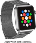 Angle Zoom. Platinum™ - Magnetic Stainless Steel Mesh Band for Apple Watch 38mm, 40mm, 41mm and Apple Watch Series 1-9 - Silver.