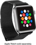 Angle Zoom. Platinum™ - Magnetic Stainless Steel Mesh Band for Apple Watch 38mm, 40mm, 41mm and Apple Watch Series 1-9 - Black.
