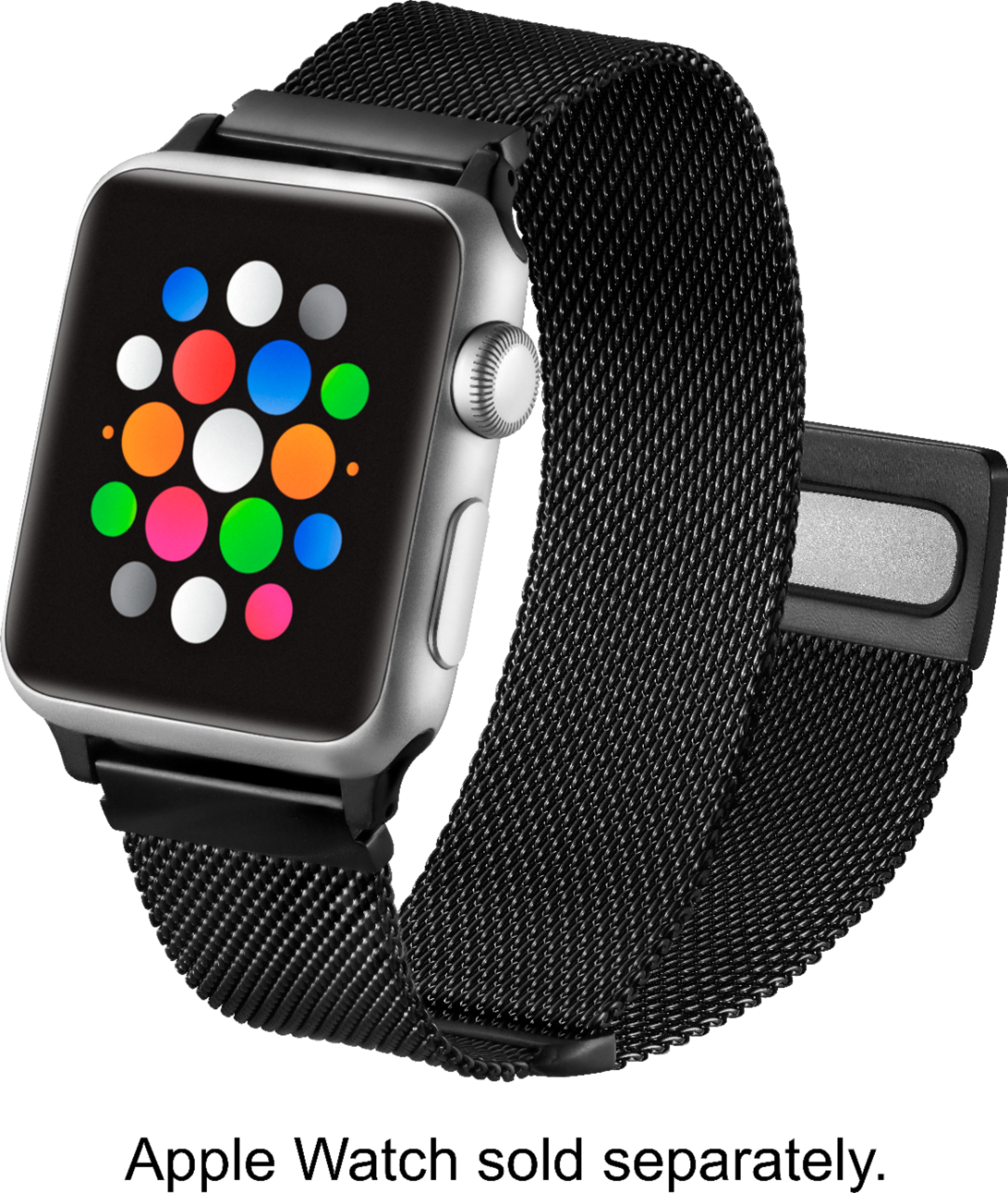 bedrag spel Worden Platinum™ Magnetic Stainless Steel Mesh Band for Apple Watch™ 38mm, 40mm,  41mm and Apple Watch™ Series 8 41mm Black PT-AWB38BMB - Best Buy