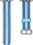 Angle. Modal™ - Woven Nylon Watch Band for Apple Watch 38mm (Series 1-8) and Apple Watch Ultra 49mm - Blue striped.