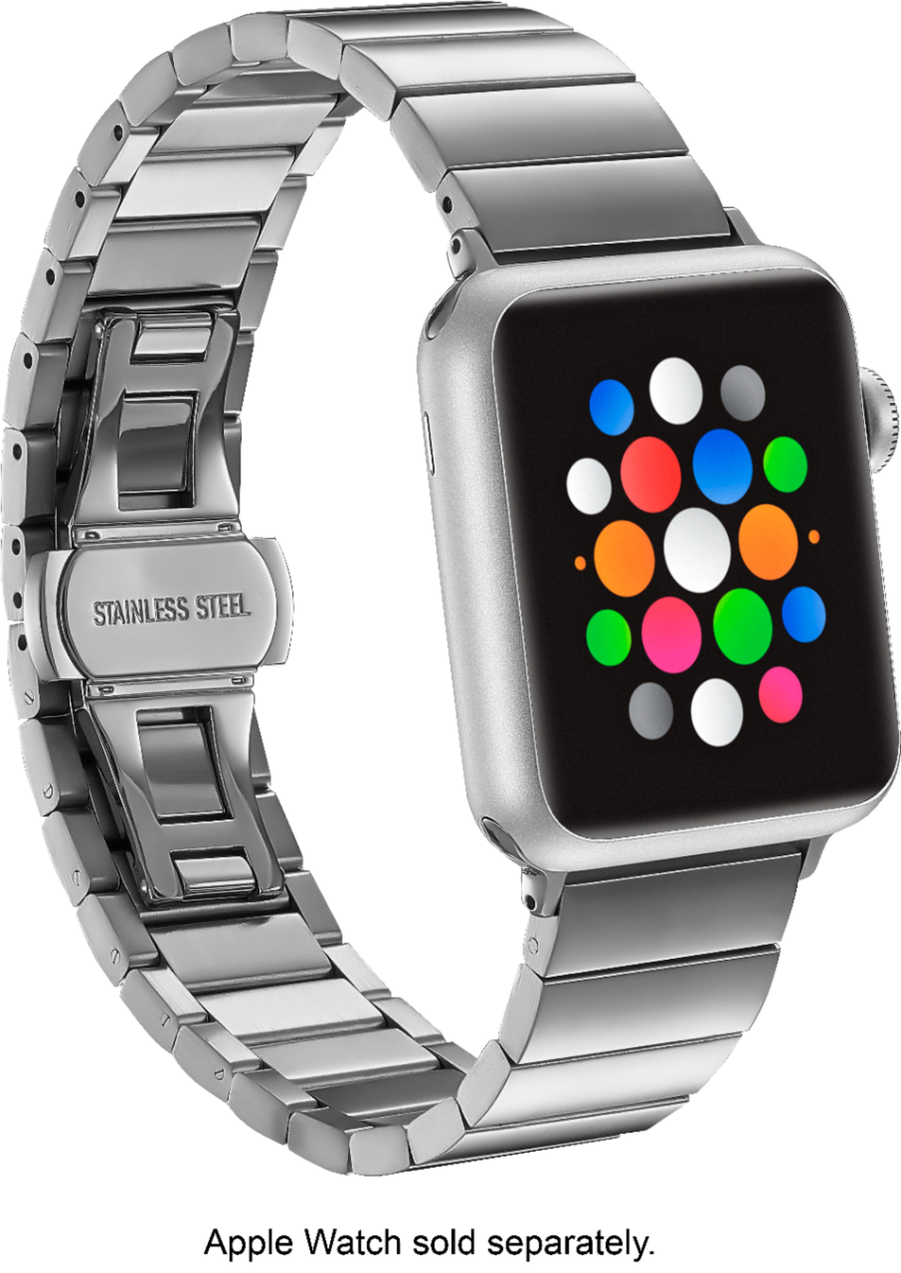 Best Buy: Platinum™ Stainless Steel Link Band for Apple Watch