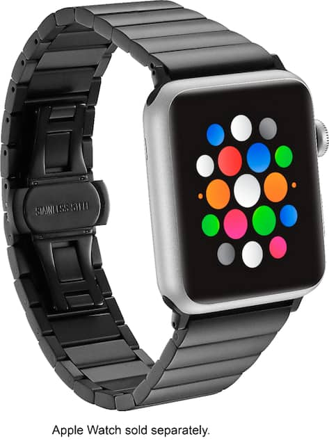 Stainless steel discount apple watch black