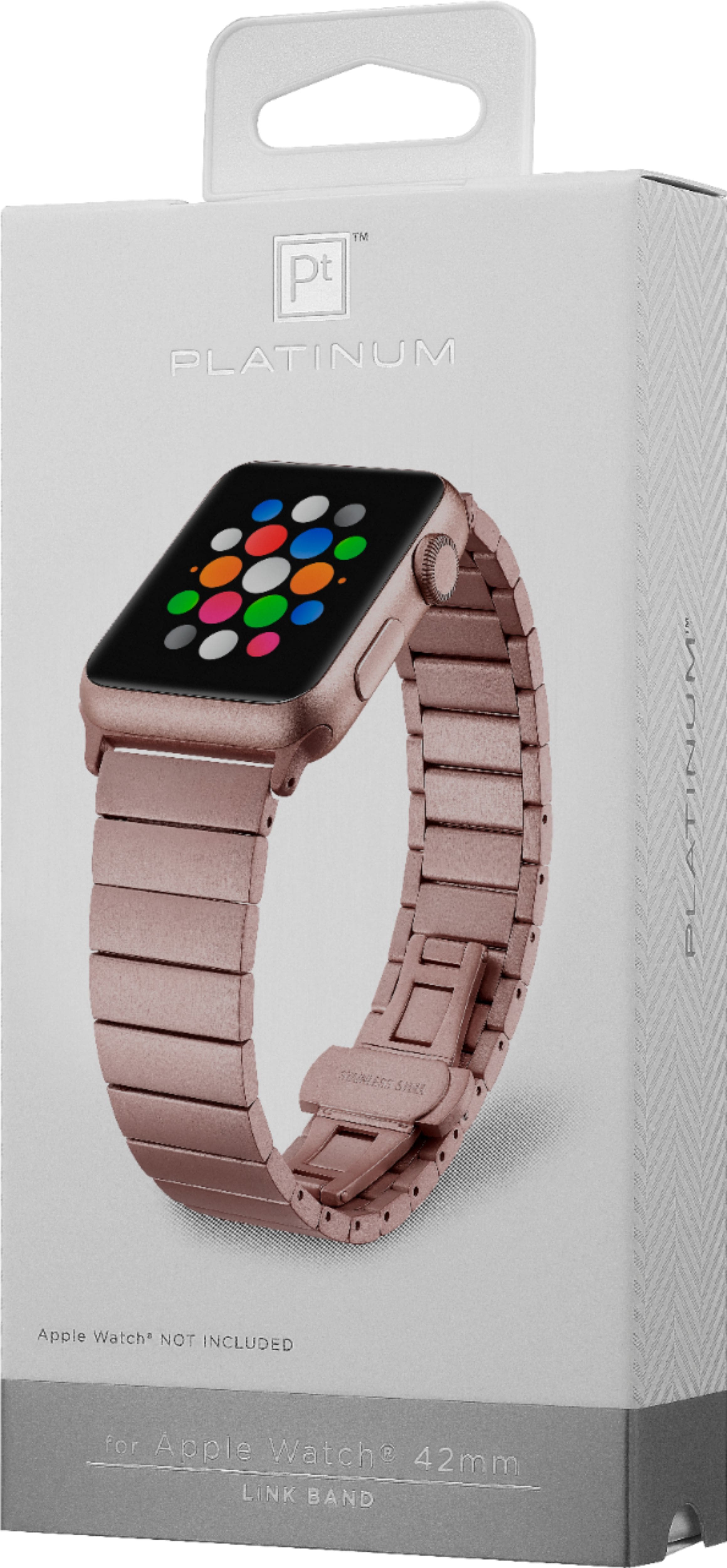 Platinum link band deals apple watch