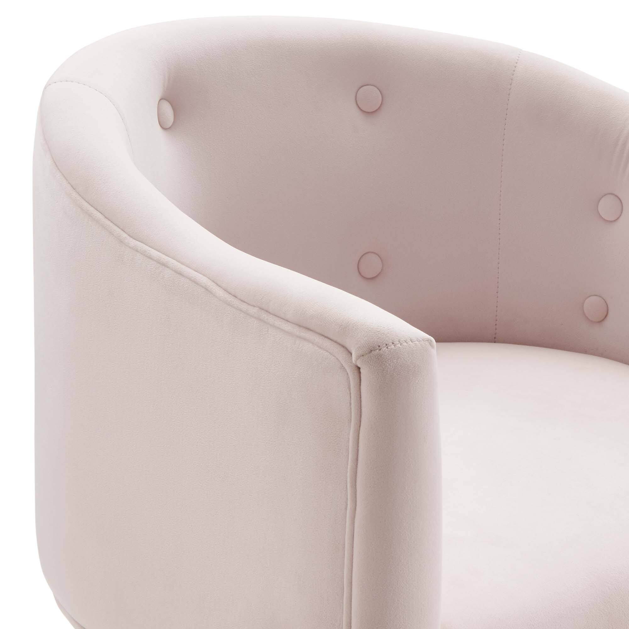 Alt View 4. Modway - Savour Tufted Performance Velvet Accent Chair by Modway - Pink.