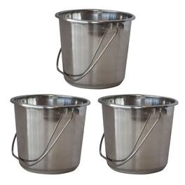 Sportsman Pro-Series - .50 Gal Stainless Steel Bucket - 6 Pack - Silver