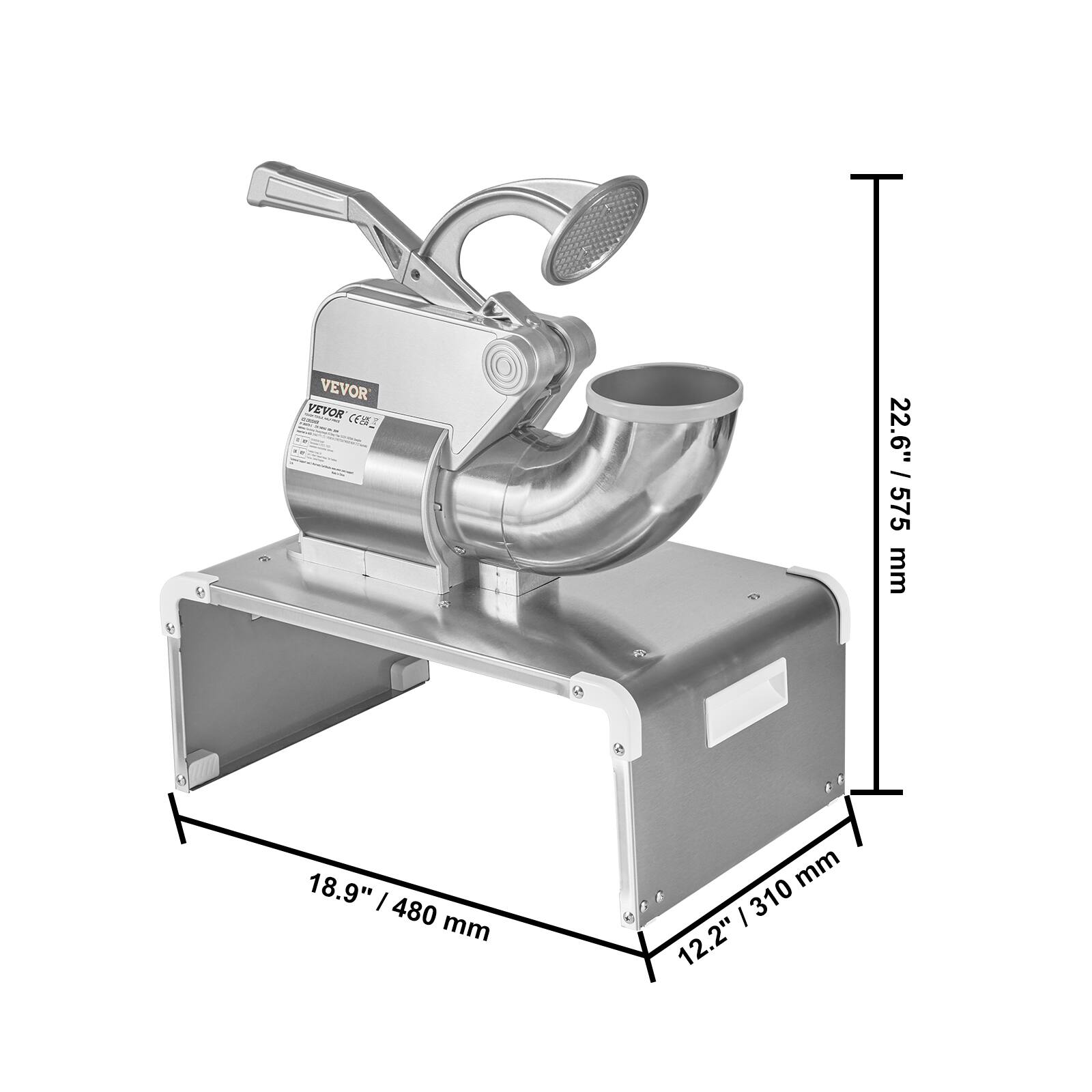 VEVOR, VEVOR CS, 22.6" / 575 mm, 18.9" / 480 mm, 12.2" / 310 mm
