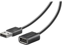 Front Zoom. Insignia™ - 12' USB 2.0 A-Male-to-A-Female Extension Cable - Black.