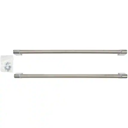 Front. DCS by Fisher & Paykel - Square Door Handle Kit for ActiveSmart RF201ACJSX1, RF201ACUSX1 and RF201ACUSX1_N - Silver.