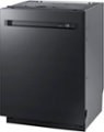Angle. Dacor - Top Control Built-In Dishwasher with Stainless Steel Tub, WaterWall™, ZoneBooster™, AutoRelease Door, 3rd Rack, 42 dBA - Gray.