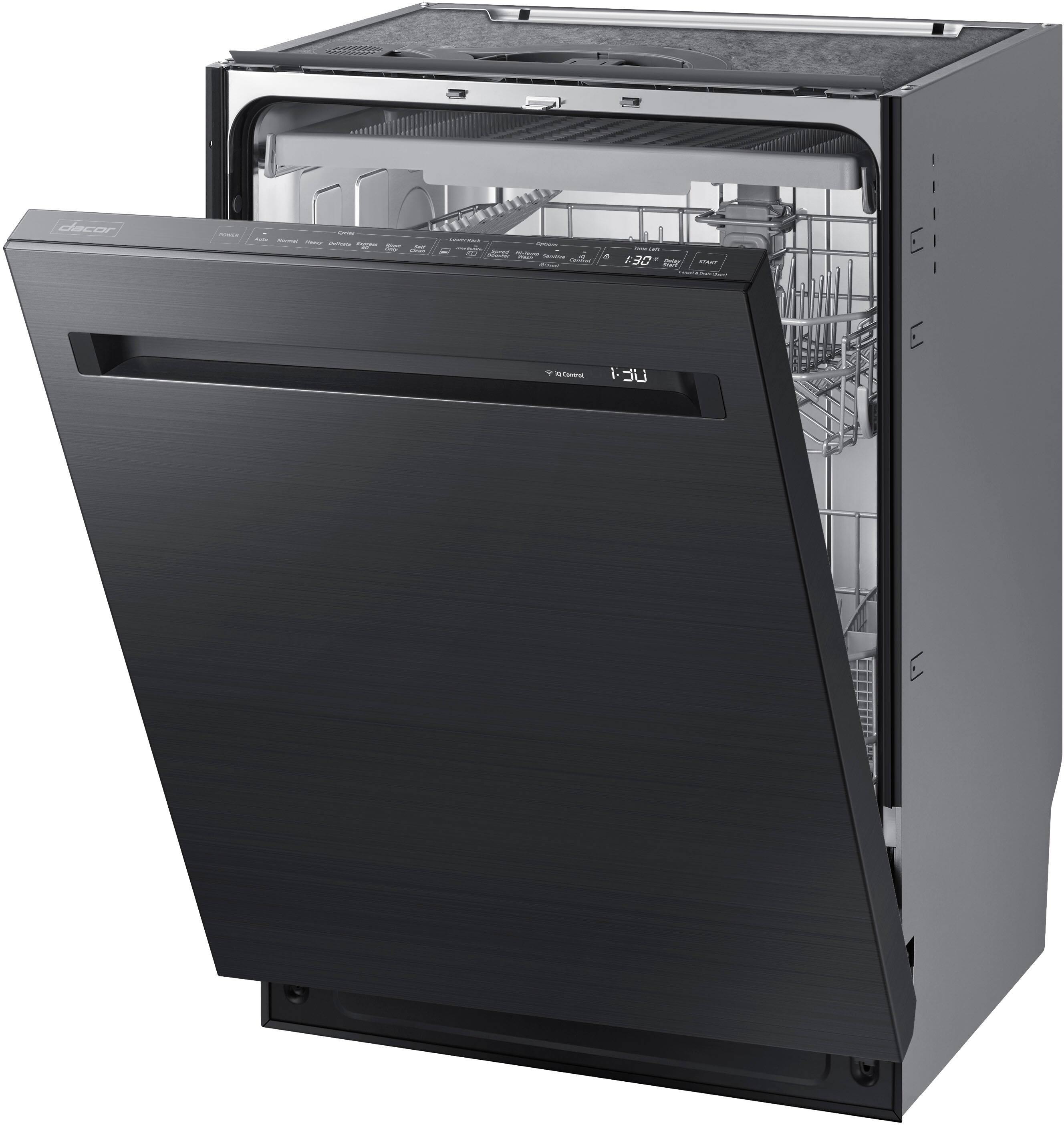 Dacor Top Control Built-In Dishwasher with Stainless Steel Tub,  WaterWall, ZoneBooster, AutoRelease Door, 3rd Rack, 42 dBA Gray