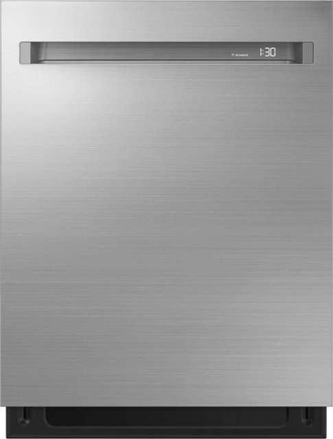 Front. Dacor - Top Control Built-In Dishwasher with Stainless Steel Tub, WaterWall™, ZoneBooster™, AutoRelease Door, 3rd Rack, 42 dBA - Silver Stainless Steel.