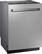 Left. Dacor - Top Control Built-In Dishwasher with Stainless Steel Tub, WaterWall, ZoneBooster, AutoRelease Door, 3rd Rack, 42 dBA - Silver Stainless Steel.