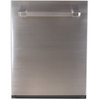Dacor - Professional Top Control Built-In Dishwasher with Stainless Steel Tub, WaterWall™, 3rd Rack, 44 dBA, Handle Required - Silver stainless steel - Front_Zoom