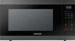 Samsung - 1.9 Cu. Ft. Countertop Microwave for Built-In Applications with Sensor Cook - Black stainless steel