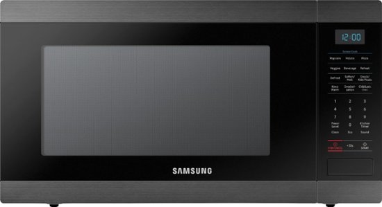 Samsung – 1.9 Cu. Ft. Countertop Fingerprint Resistant Microwave for Built-In Applications with Sensor Cooking – Black stainless steel
