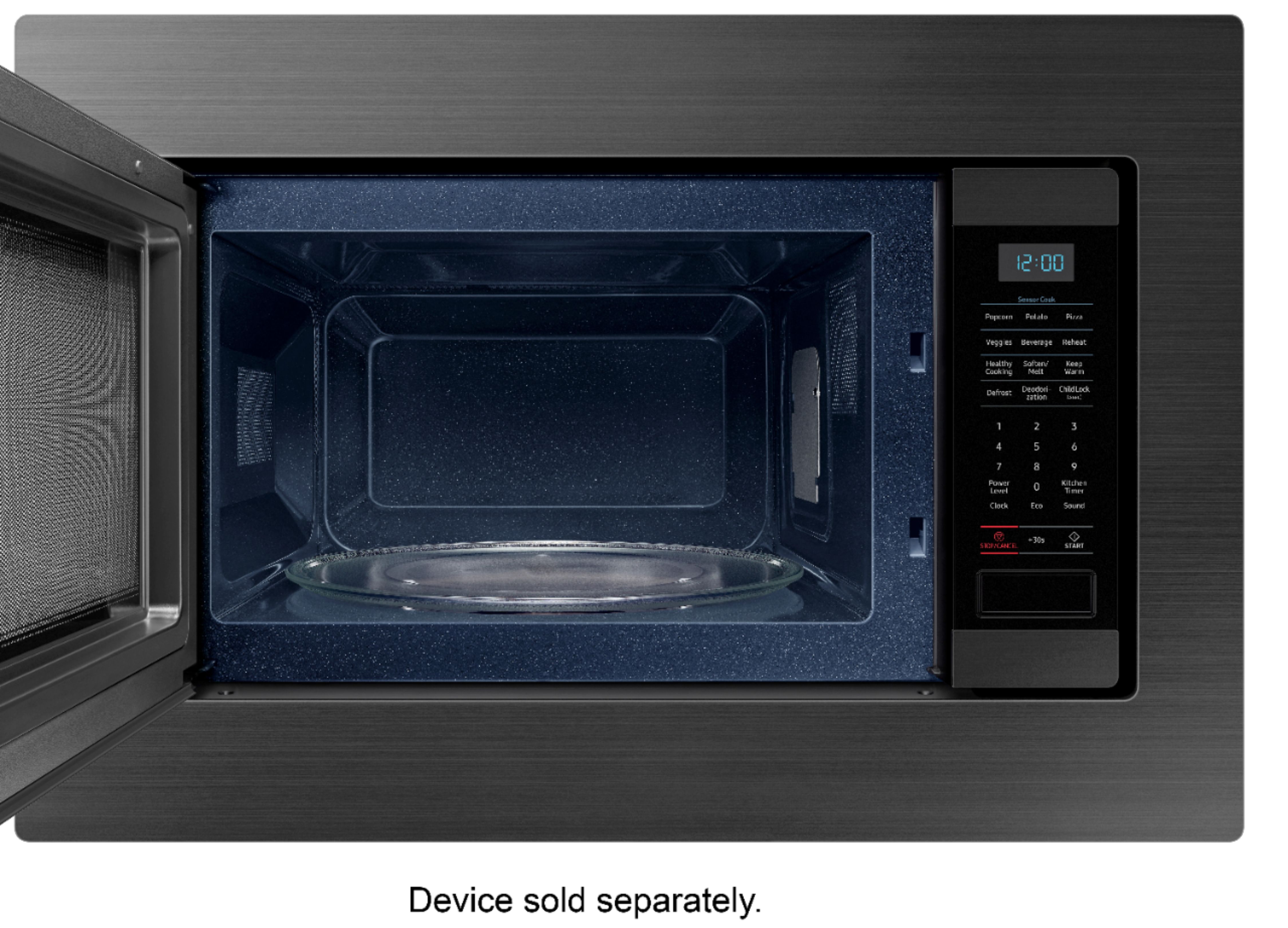 Samsung 1.9 Cu. Ft. Countertop Microwave for Built-In Applications with  Sensor Cook Black Stainless Steel MS19M8020TG - Best Buy