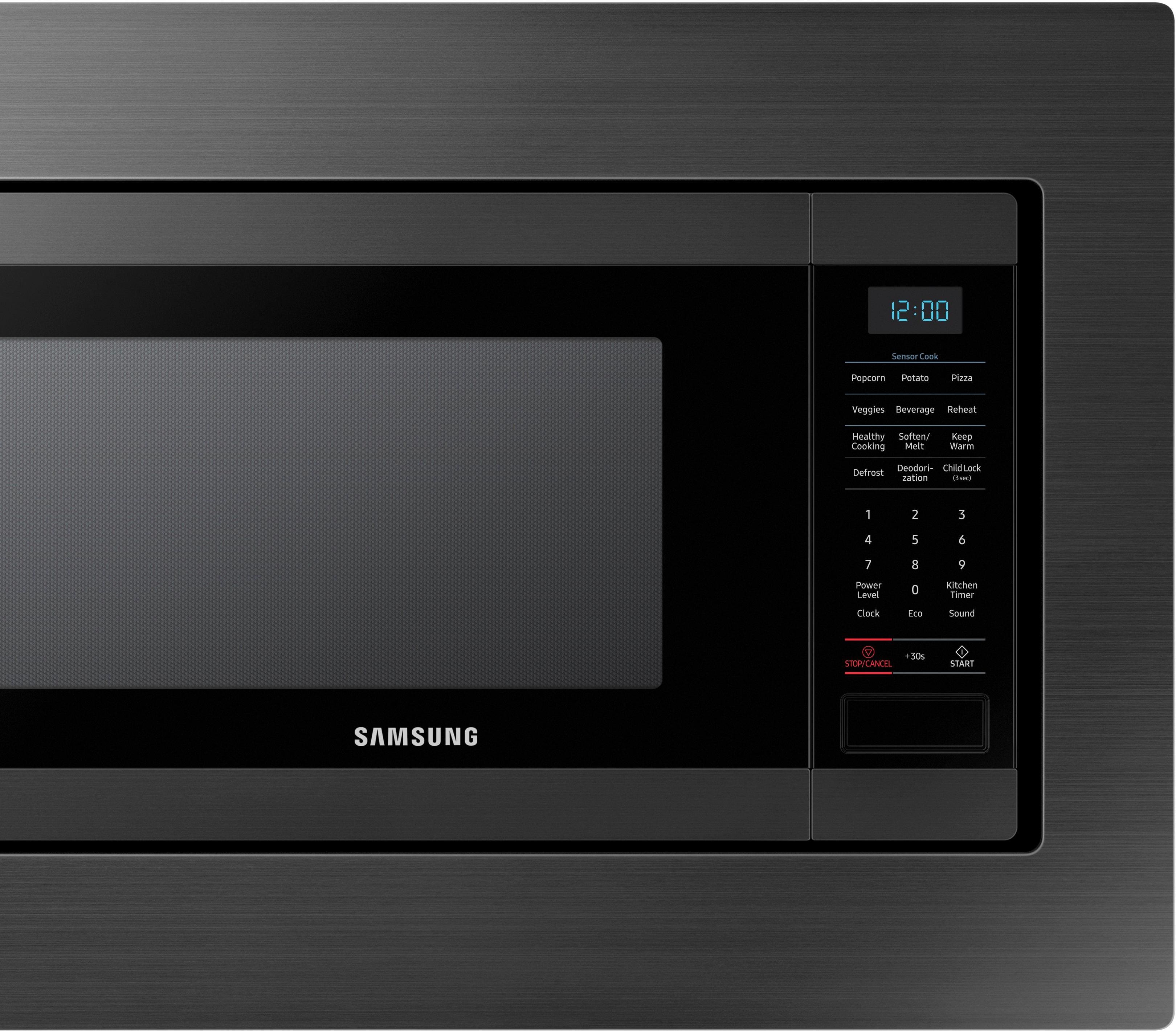 Alt View 11. Samsung - 30" Trim Kit for MS19M8020TG Microwave - Black Stainless Steel.