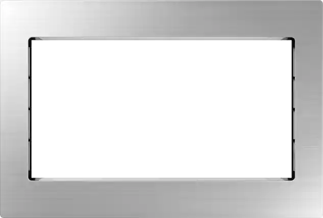 Front. Samsung - 30" Trim Kit for MS19M8000AS Microwave - Stainless Steel.