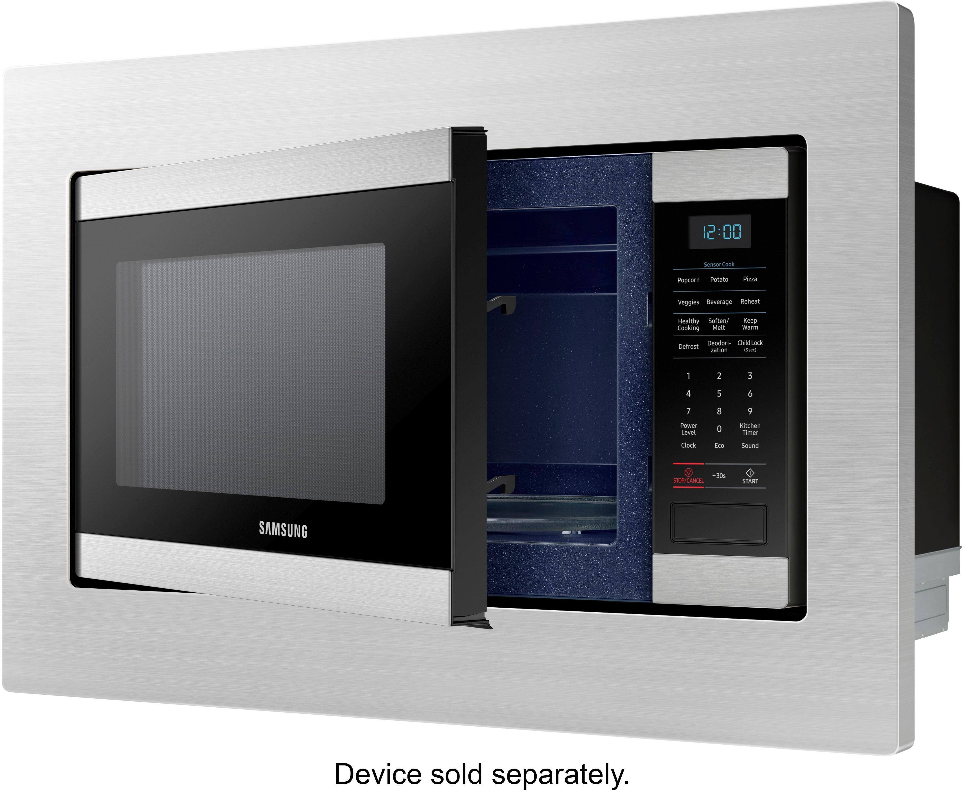 Alt View 11. Samsung - 30" Trim Kit for MS19M8000AS Microwave - Stainless Steel.