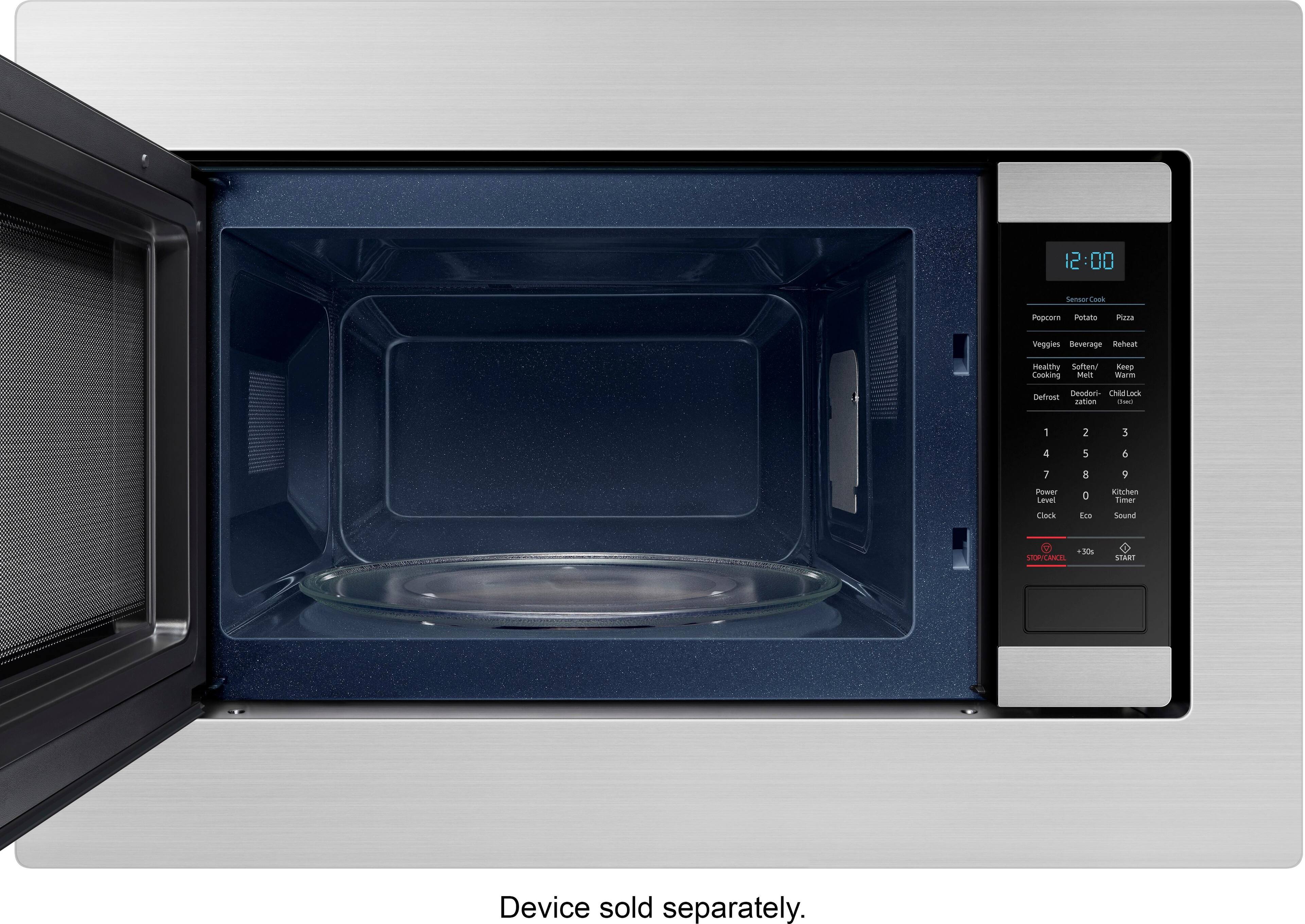 Alt View 12. Samsung - 30" Trim Kit for MS19M8000AS Microwave - Stainless Steel.