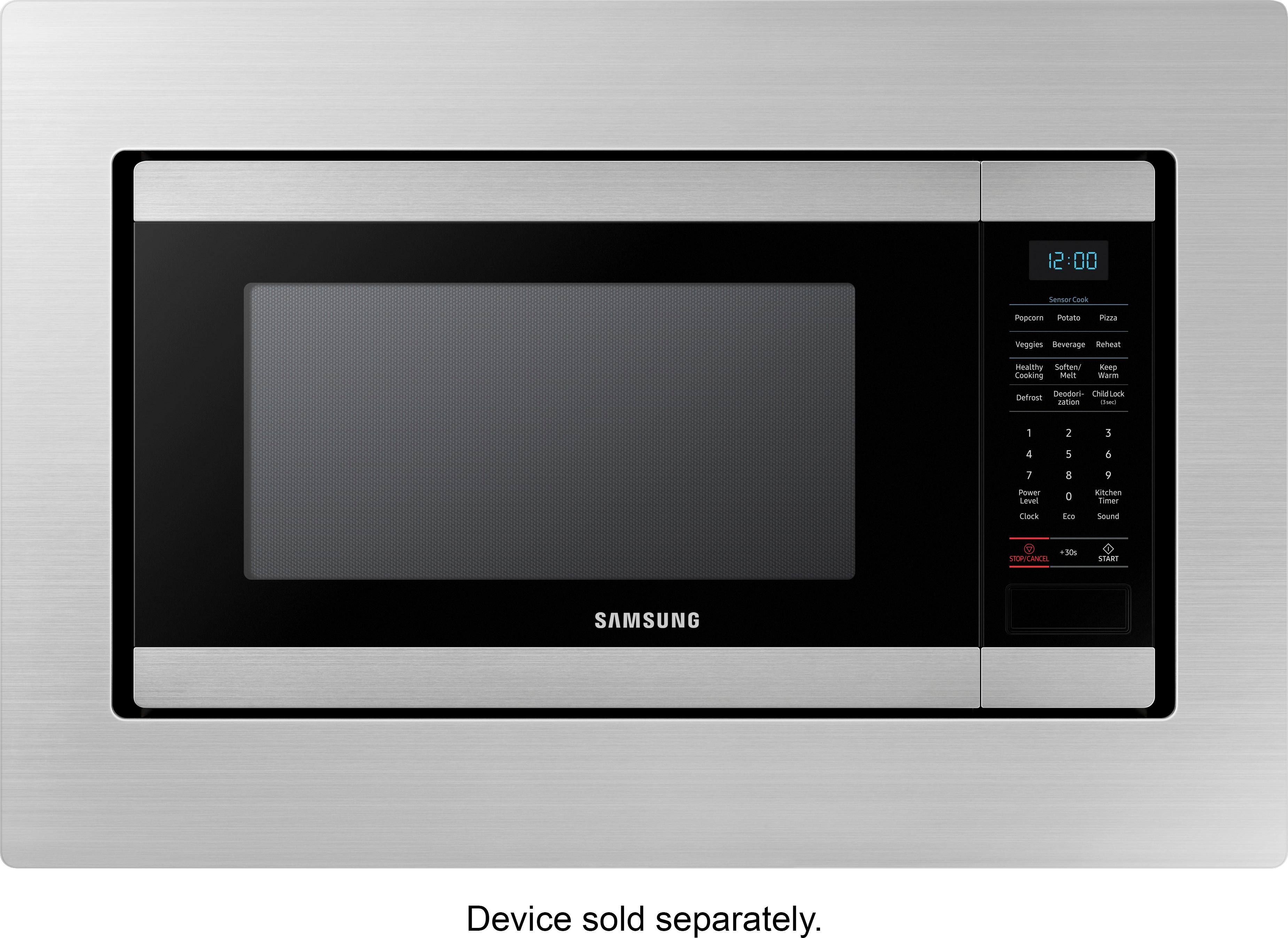 Alt View 14. Samsung - 30" Trim Kit for MS19M8000AS Microwave - Stainless Steel.