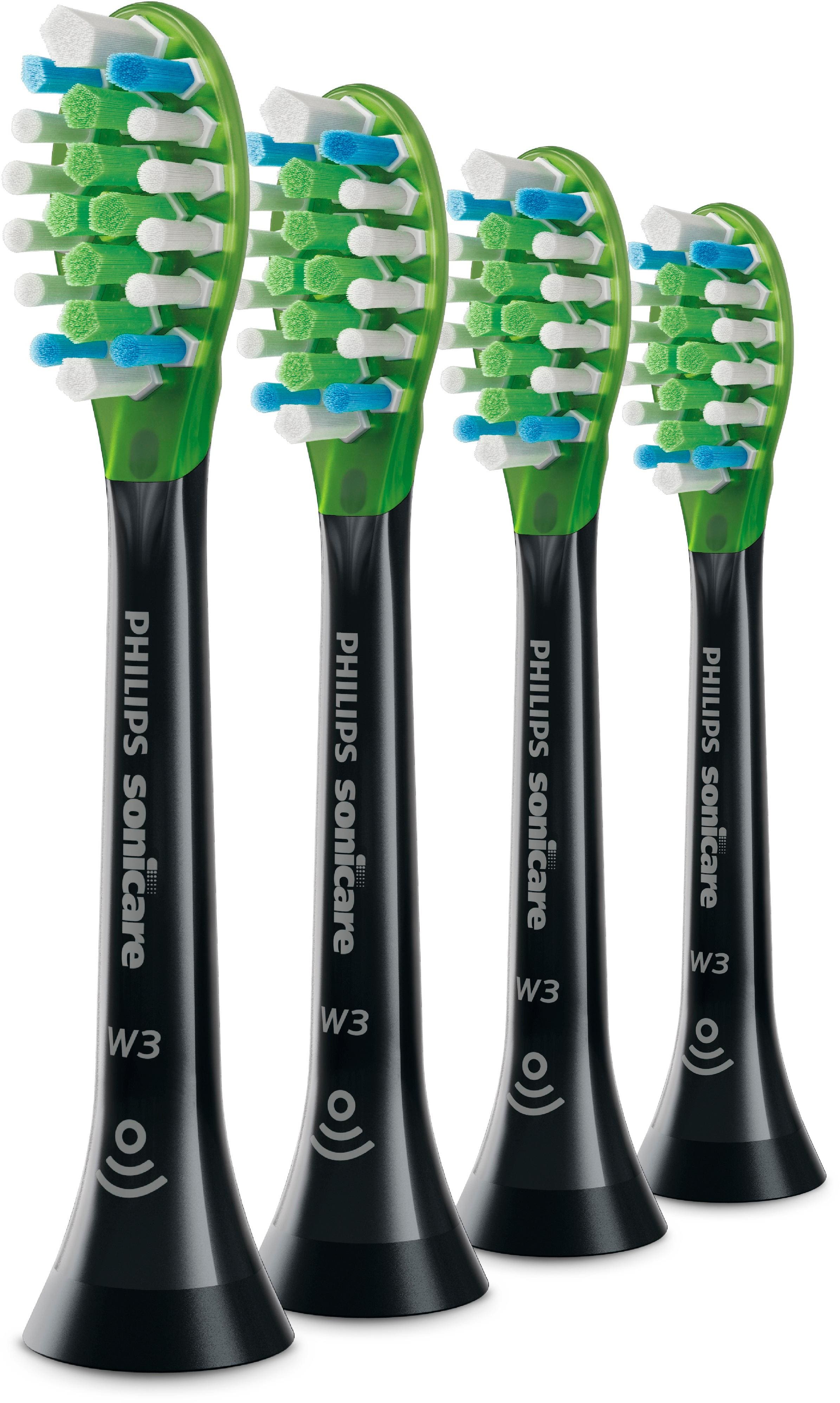 Angle. Philips Sonicare - Premium White Brush Heads (4-Pack) - Black.