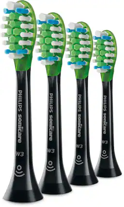 Angle. Philips Sonicare - Premium White Brush Heads (4-Pack) - Black.