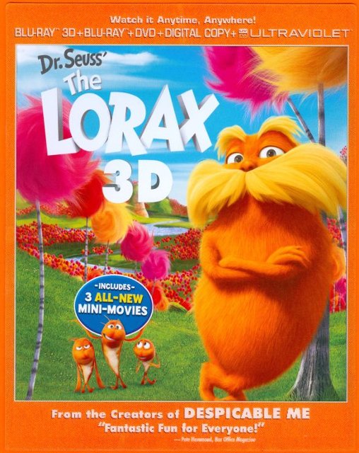 Front Standard. Dr. Seuss' The Lorax [3 Discs] [Includes Digital Copy] [3D] [Blu-ray/DVD] [Blu-ray/Blu-ray 3D/DVD] [2012].