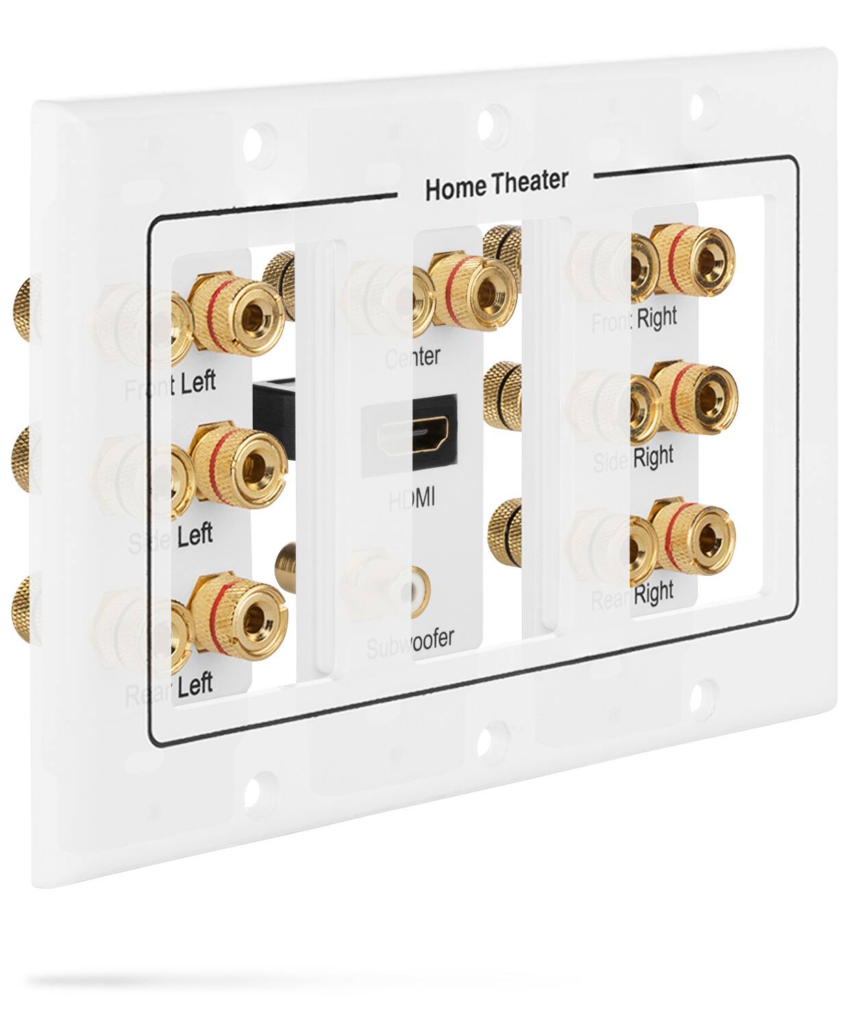Fosmon 3 Gang HDMI Wall Plate Cover, (7.1 Surround Sound) Home