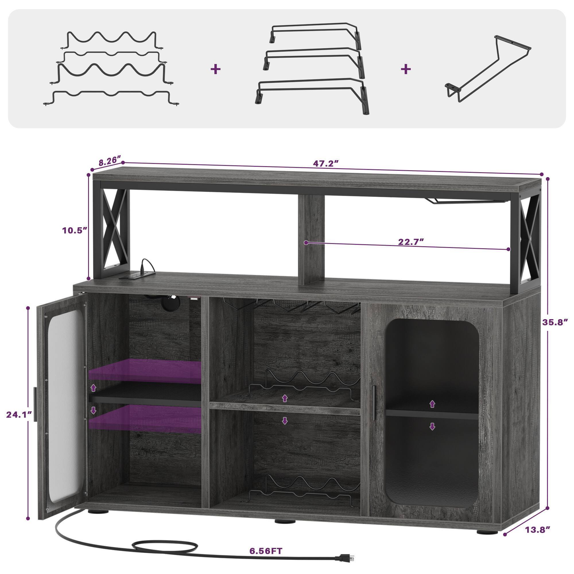 + + 8.26" 47.2" 10.5" 22.7" 35.8" 24.1" 13.8" 6.56FT