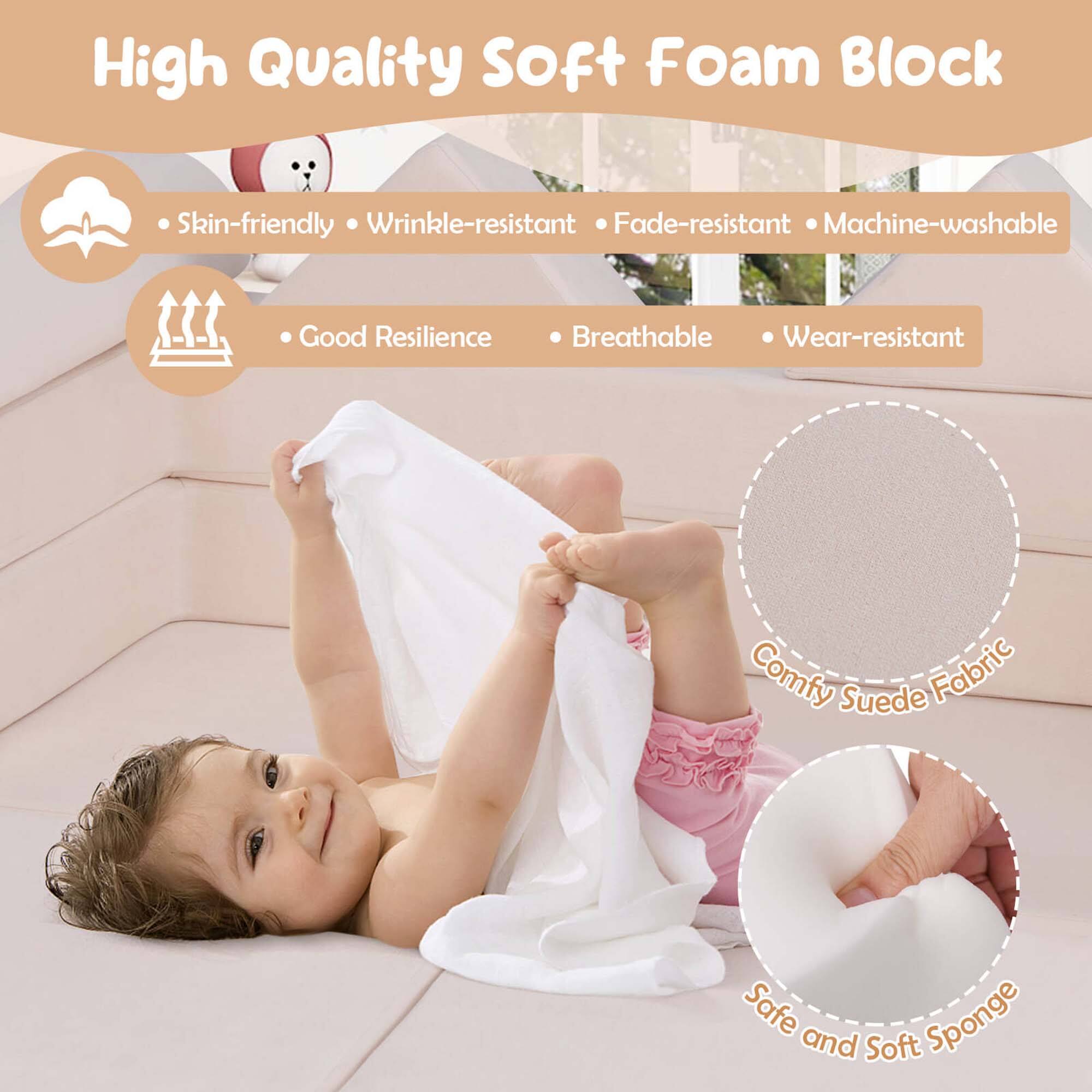 High Quality Soft Foam Block

- Skin-friendly
- Wrinkle-resistant
- Fade-resistant
- Machine-washable
- Good Resilience
- Breathable
- Wear-resistant

Comfy Suede Fabric

Safe and Soft Sponge