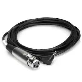 Hosa Technology - XVM105F Stereo Mini 3.5 Angled Male to 3-Pin XLR Female Cable - 5'