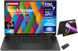 HP - Spectre x360 2-in-1 Laptop 16.0 2.8K (Intel Ultra 7-155H, 32GB LPDDR5X, 1TB PCIe SSD, Intel Arc, Win 11 Pro) - Nightfall Black