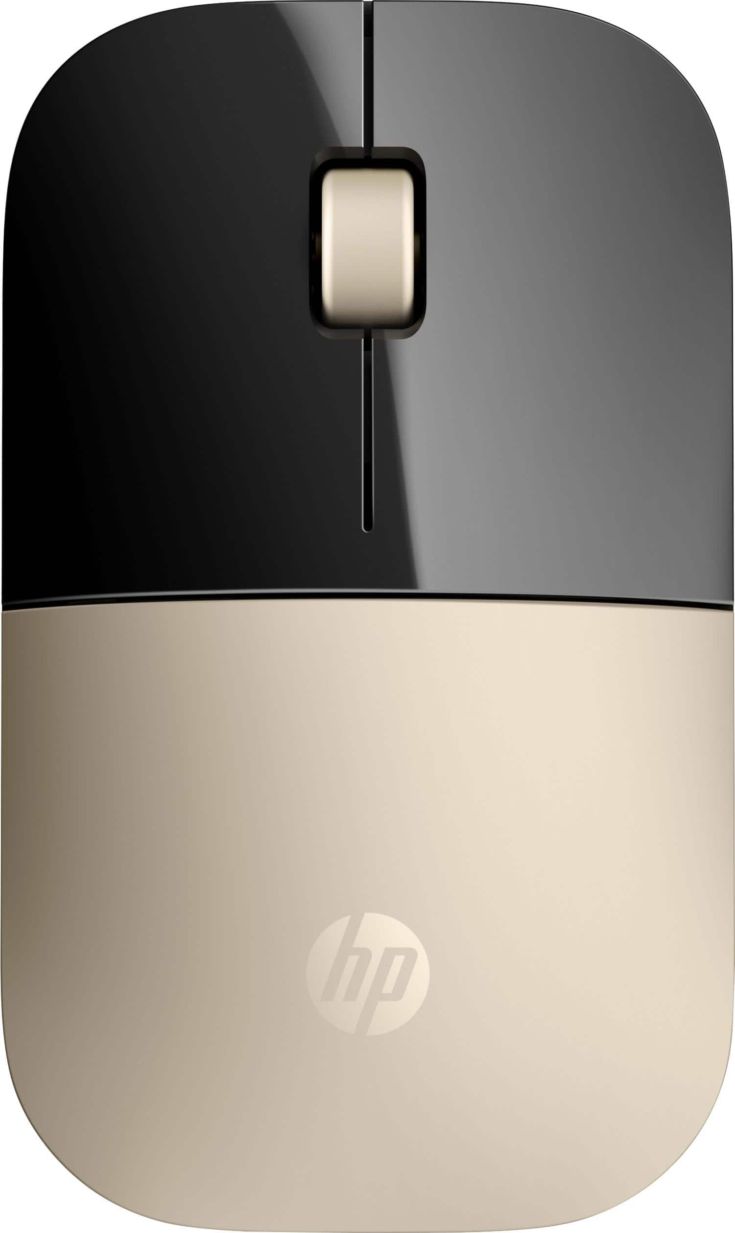 Front. HP - Z3700 Wireless Blue LED Mouse - Gold.