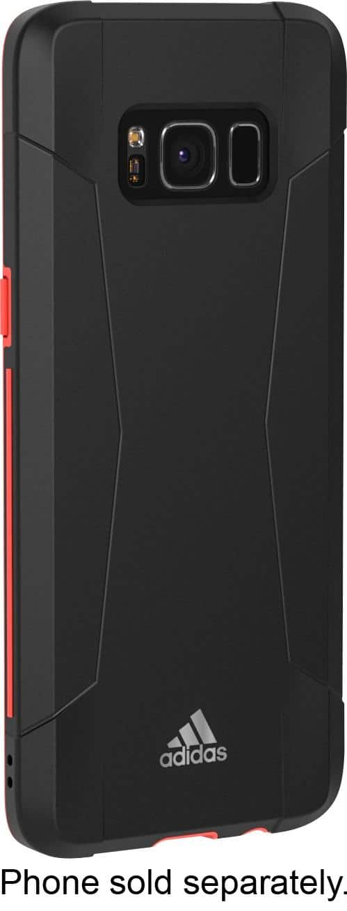 adidas - Solo Case for Samsung Galaxy S8 - Black/Red - Larger Front