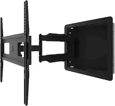 Front. Kanto - Recessed In-Wall Full Motion TV Mount for Most 32" - 55" TVs - Extends 18.5" - Black.