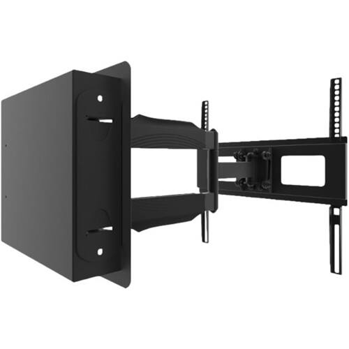 Alt View 14. Kanto - Recessed In-Wall Full Motion TV Mount for Most 32" - 55" TVs - Extends 18.5" - Black.