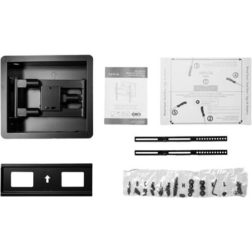 Alt View 15. Kanto - Recessed In-Wall Full Motion TV Mount for Most 32" - 55" TVs - Extends 18.5" - Black.