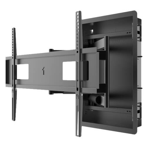 Alt View 13. Kanto - Recessed In-Wall Full Motion TV Mount for Most 46" - 80" TVs - Extends 27.6" - Black.