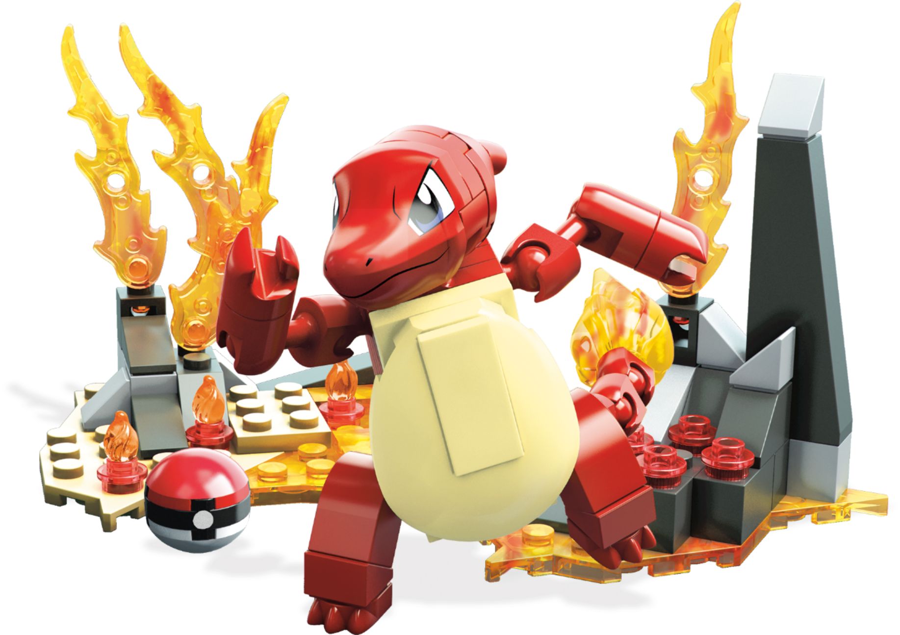 Mega Construx Pokemon Charmander Evolution Building Set Charmeleon