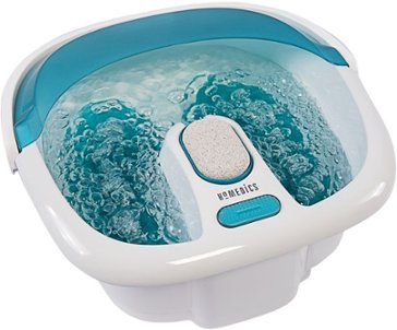Homedics - Bubble Foot Spa with Heat Boost Power - White/Gray
