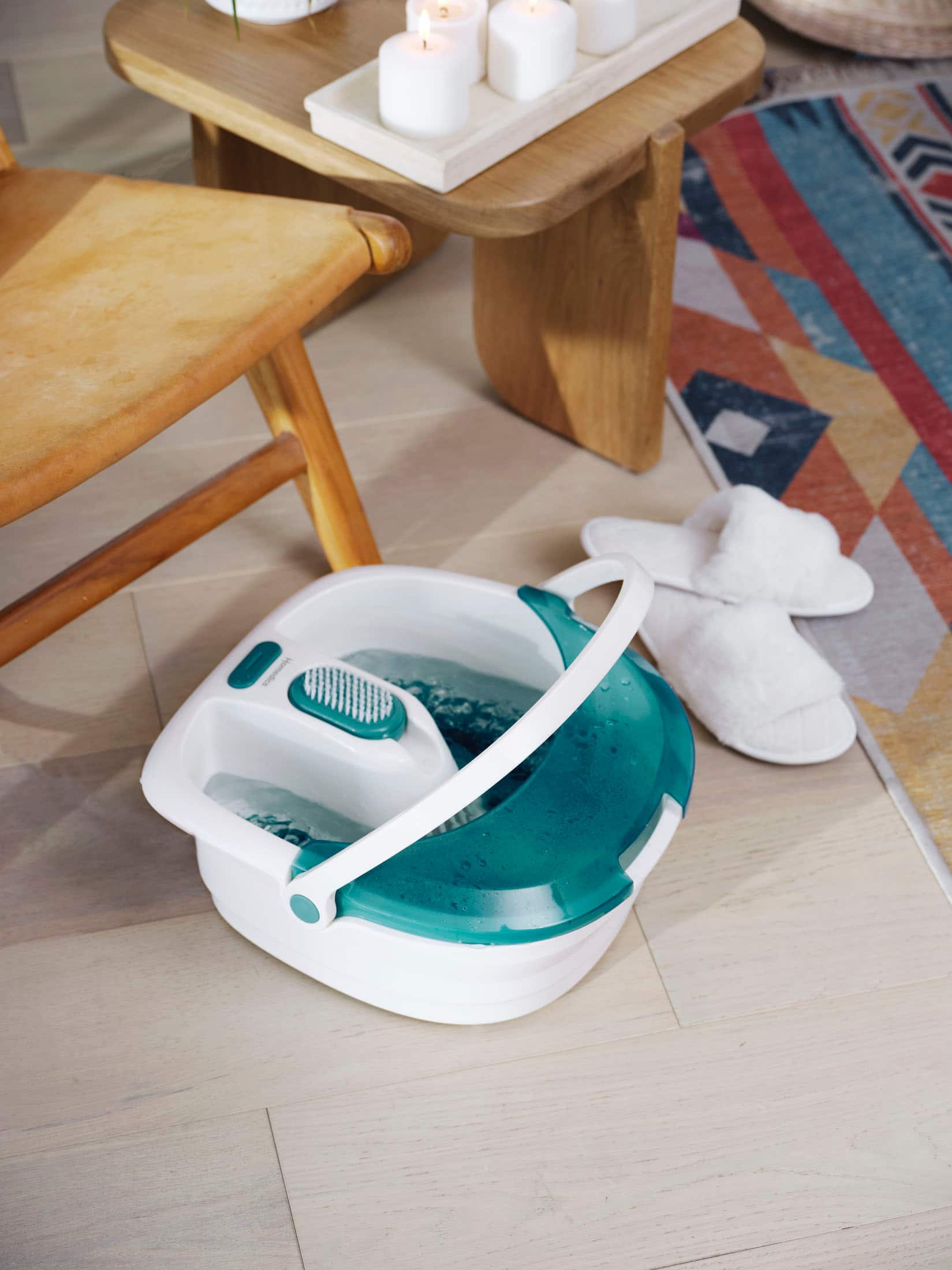 Alt View 14. Homedics - Bubble Foot Spa with Heat Boost Power - White/Gray.