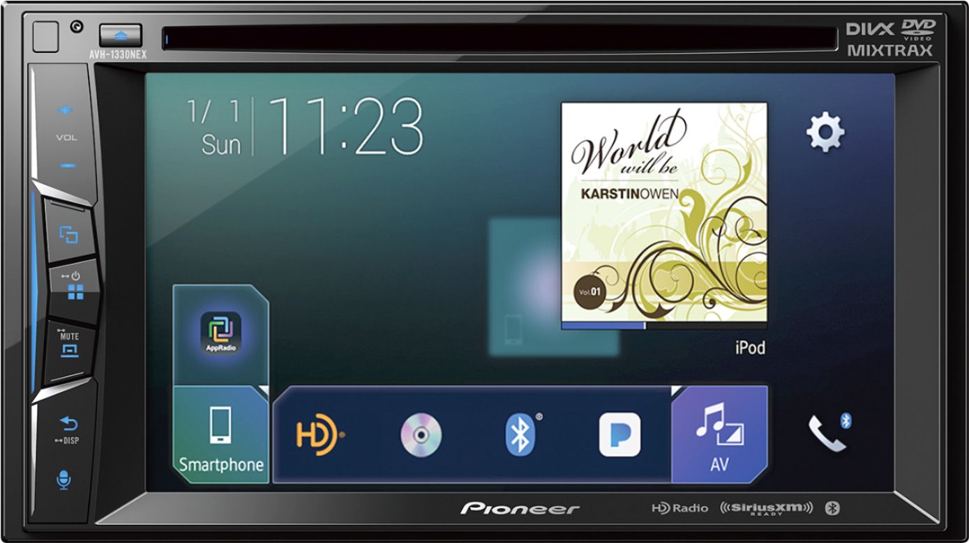 Cadeau dialect Mos Pioneer 6.2" Apple CarPlay™ Built-in Bluetooth In-Dash CD/DVD Receiver  Black AVH-1330NEX - Best Buy
